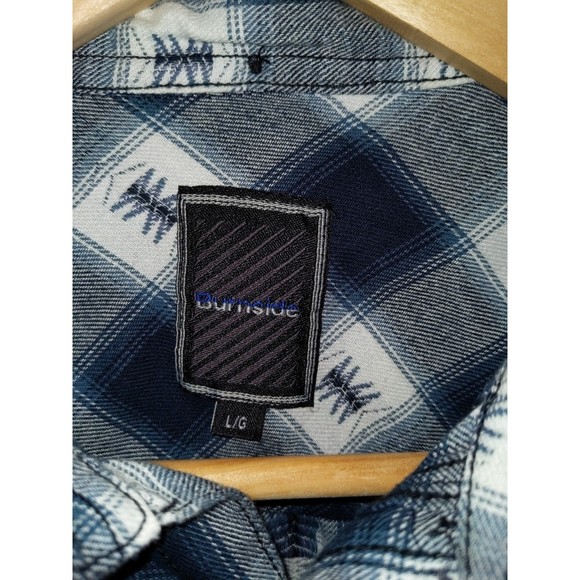 Shirt button down flannel burnside boys size L - Picture 3 of 5